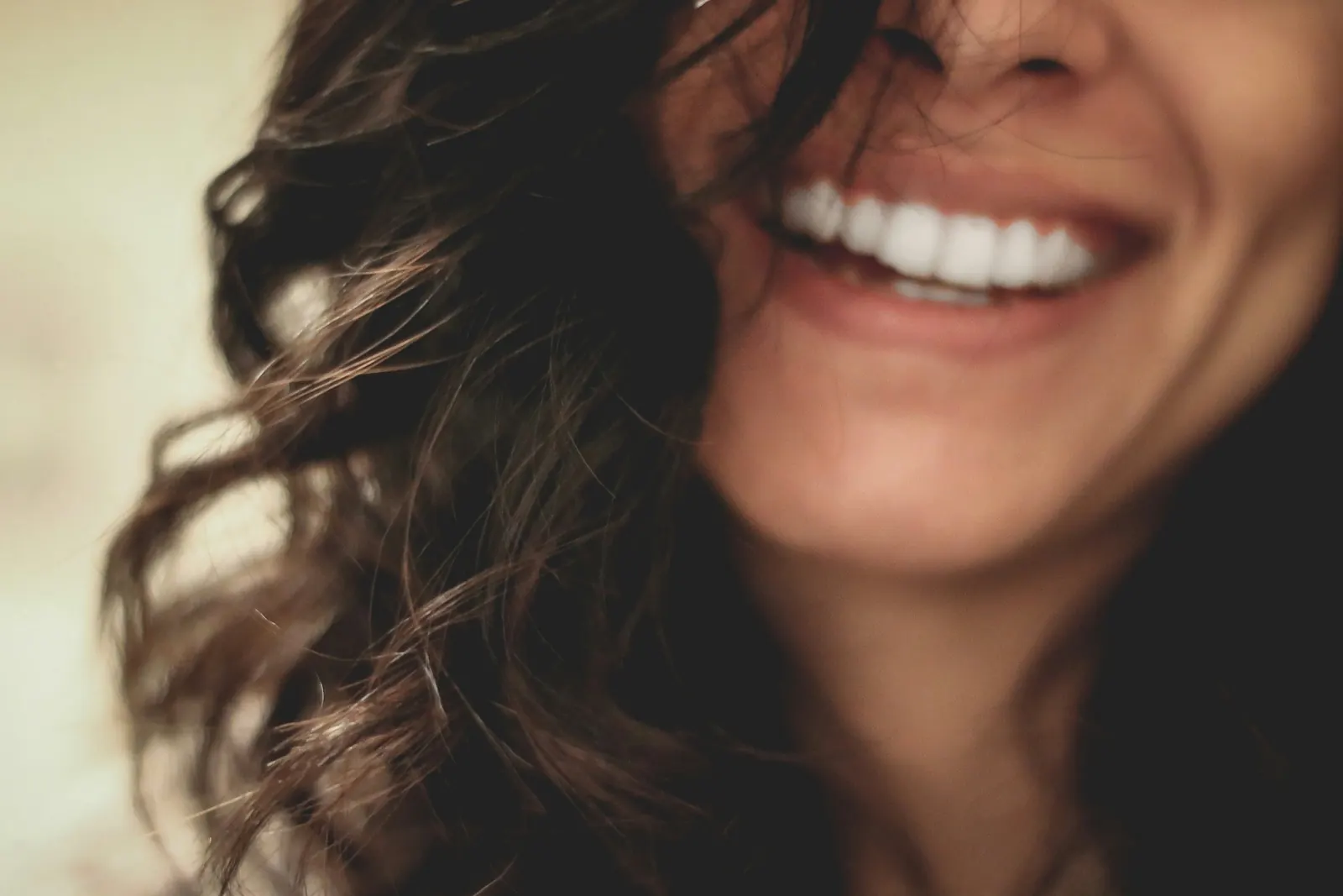 A close photograph of a natural smile